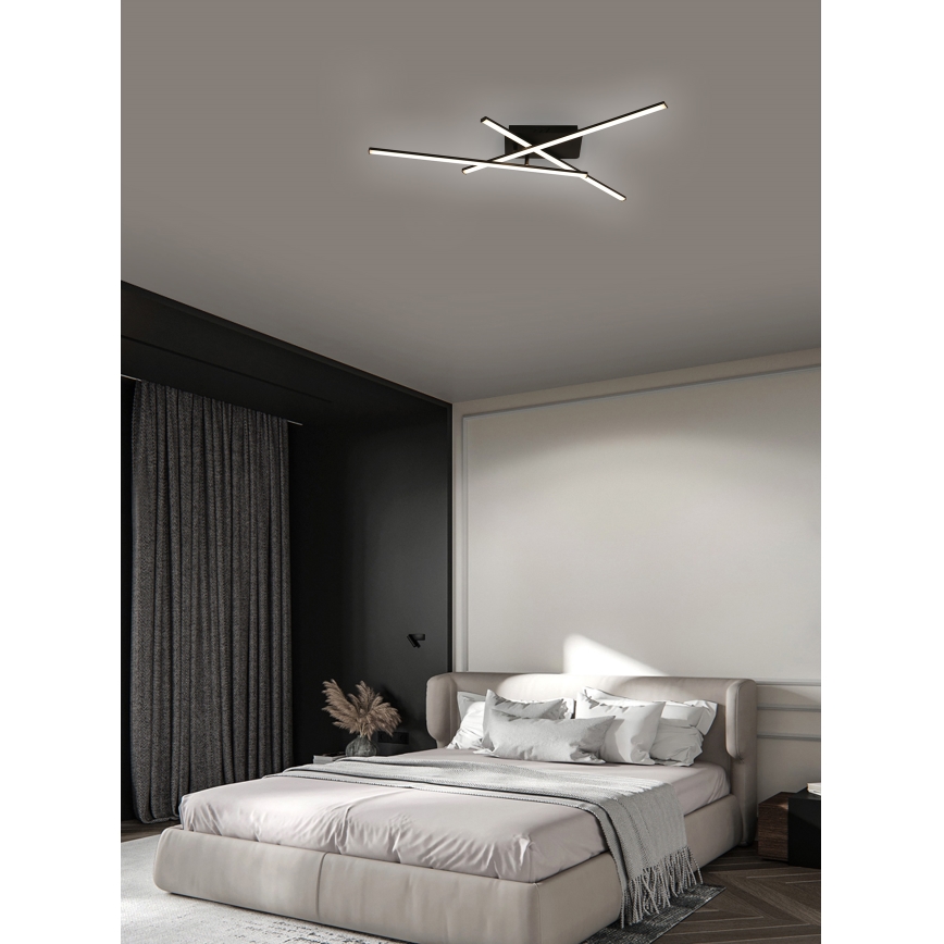 Brilagi - Светодиодный потолочный светильник STRIPES LED/30W/230V черный