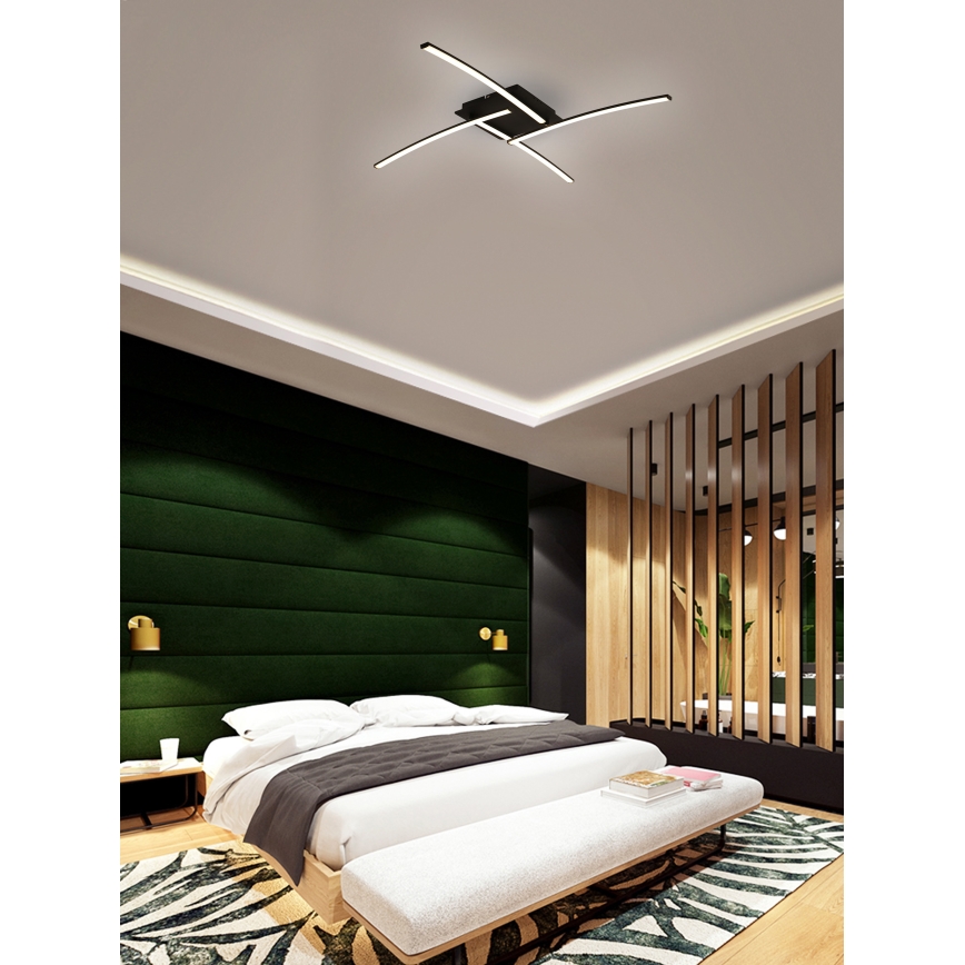 Brilagi - Светодиодный потолочный светильник STRIPES LED/32W/230V черный