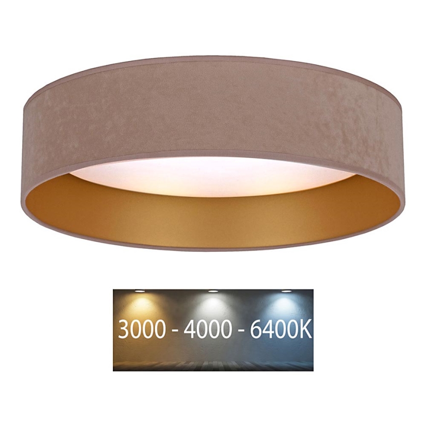 Brilagi - Светодиодный потолочный светильник VELVET LED/12W/230V диаметр 30 см 3000K/4000K/6400K бежевый/золотистый
