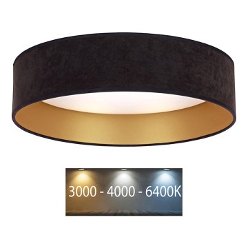 Brilagi - Светодиодный потолочный светильник VELVET LED/12W/230V диаметр 30 см 3000K/4000K/6400K черный/золотистый