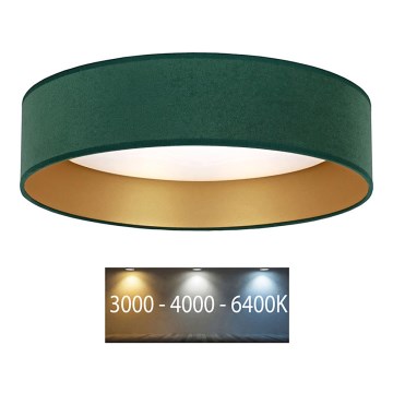 Brilagi - Светодиодный потолочный светильник VELVET LED/12W/230V диаметр 30 см 3000K/4000K/6400K зеленый/золотистый