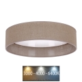 Brilagi - Светодиодный потолочный светильник VELVET LED/12W/230V диаметр 30 см 3000K/4000K/6400K коричневый