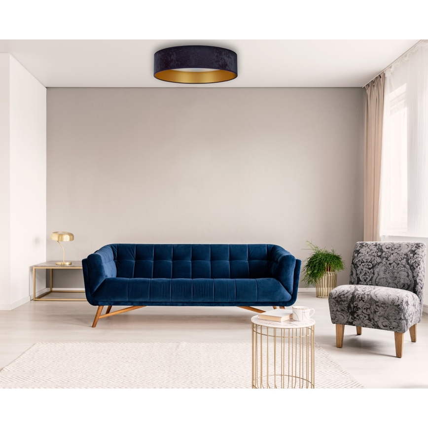 Brilagi - Светодиодный потолочный светильник VELVET LED/24W/230V диаметр 40 см 3000/4000/6400K синий/золотой