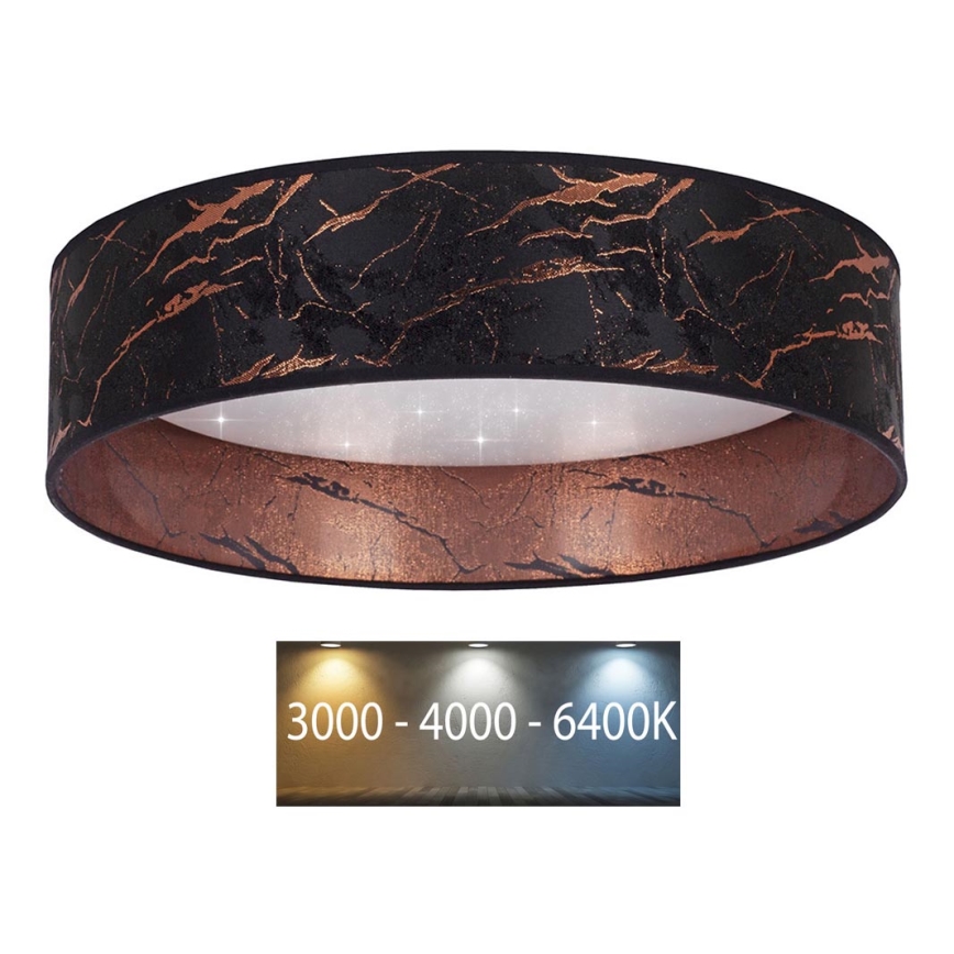 Brilagi - Светодиодный потолочный светильник VELVET STAR LED/36W/230V диаметр 55 см 3000K/4000K/6400K черный/медный