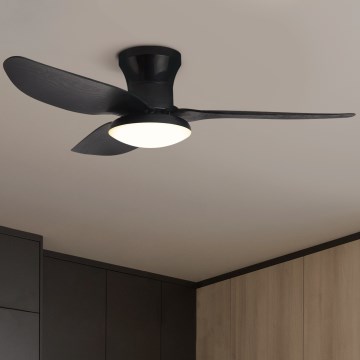 Brilagi - Светодиодный потолочный вентилятор с регулированием яркости LED/30W/230V 3000-6500K черный + дистанционное управление