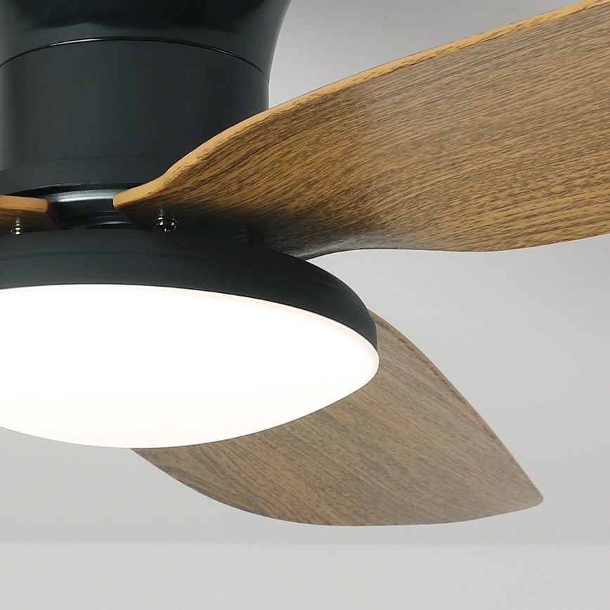 Brilagi - Светодиодный потолочный вентилятор с регулированием яркости LED/30W/230V 3000-6500K черный/коричневый + дистанционное управление