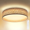 Brilagi - Светодиодный регулируемый потолочный светильник CAMILA LED/48W/230V 3000-6500K бамбук диаметр 40 см + пульт дистанционного управления