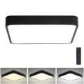 Brilagi - Светодиодный регулируемый потолочный светильник POOL LED/36W/230V 3000-6000K 40x40 см черный + пульт дистанционного управления