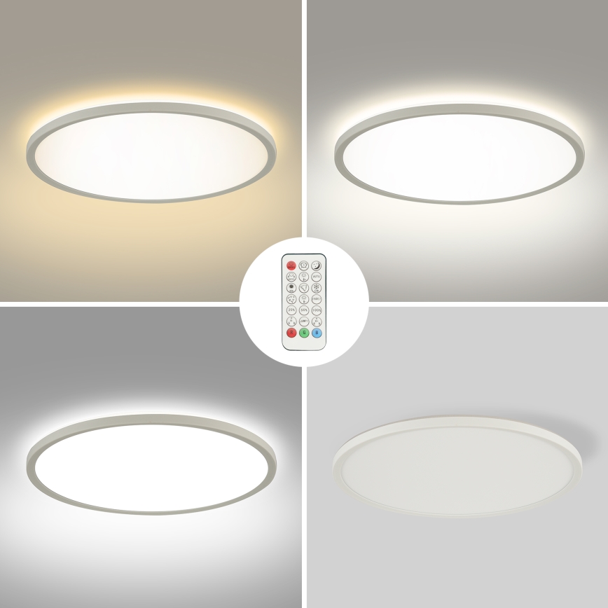 Brilagi - Светодиодный потолочный RGBW-светильник с регулированием яркости ULTRA SLIM LED/18W/230V 2700-6500K диаметр 30 см белый + дистанционное управление