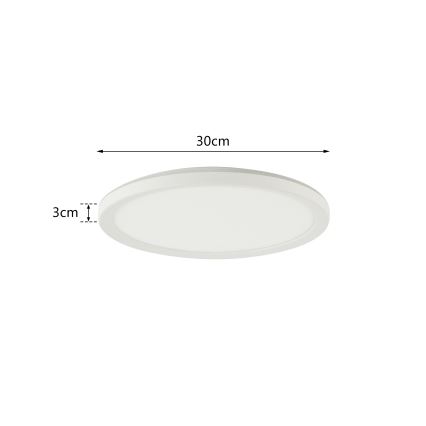 Brilagi - Светодиодный потолочный RGBW-светильник с регулированием яркости ULTRA SLIM LED/18W/230V 2700-6500K диаметр 30 см белый + дистанционное управление