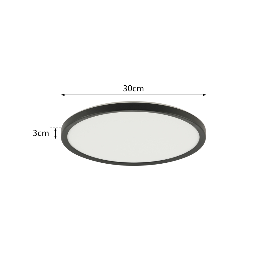 Brilagi - Светодиодный потолочный RGBW-светильник с регулированием яркости ULTRA SLIM LED/18W/230V 2700-6500K диаметр 30 см черный + дистанционное управление