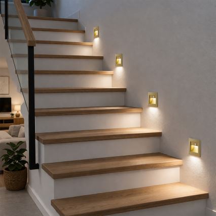Brilagi - лестничный LED-светильник со встроенным датчиком STEP LIGHT LED/1,5W/230V IP44 золотой