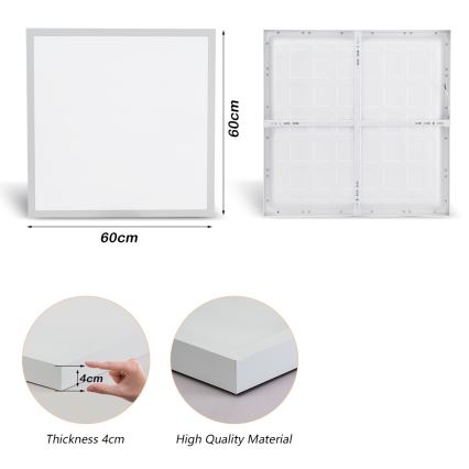 Brilagi - Светодиодный потолочный светильник для ванной комнаты FRAME LED/50W/230V 60x60 см 3000/4000/6000K IP44 белый