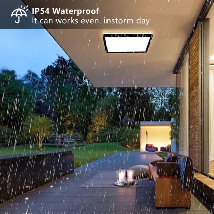 Brilagi - Светодиодный потолочный светильник для ванной комнаты ULTRA SLIM LED/24W/230V 42x42 см черный IP54