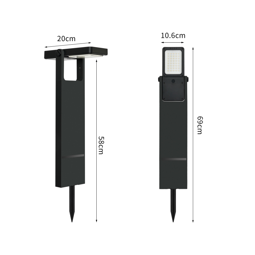 Brilagi - Светодиодный светильник на солнечной батарее SUN SPIKE LED/4W/3,7V 2200 mAh IP44