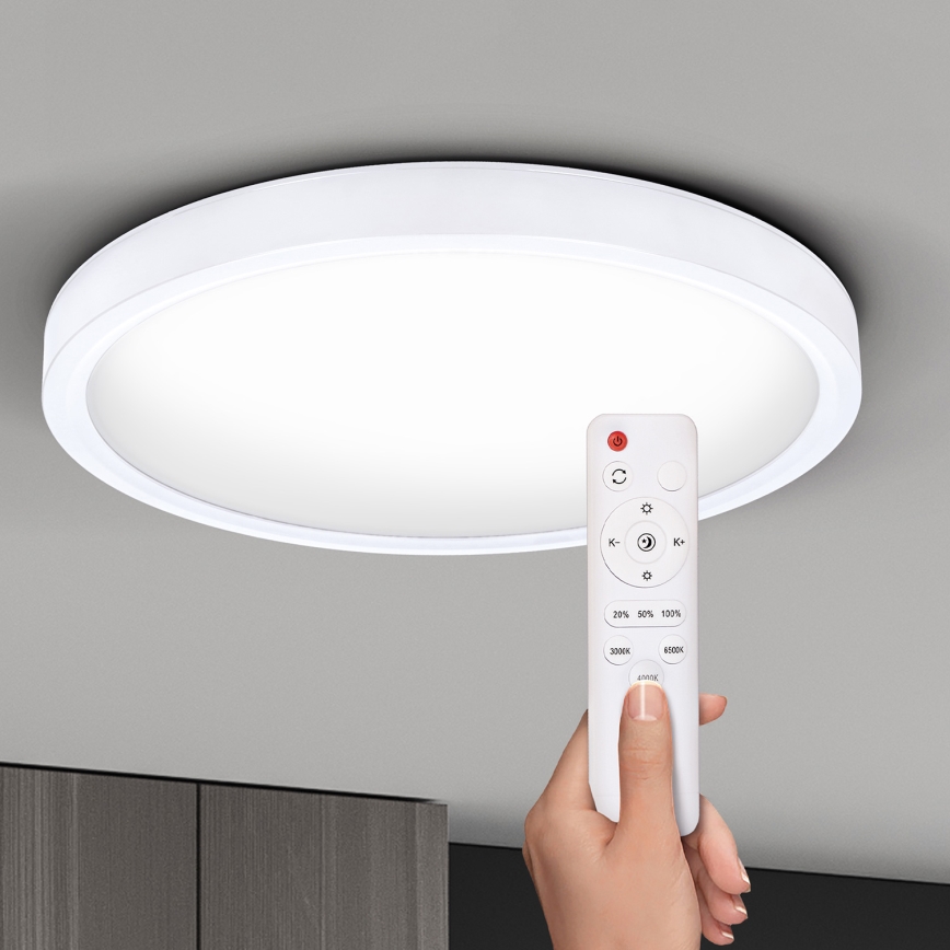 Brilagi - Светодиодный потолочный светильник с регулированием яркости ESTELA LED/36W/230V 3000-6500K диаметр 30 см белый + дистанционное управление