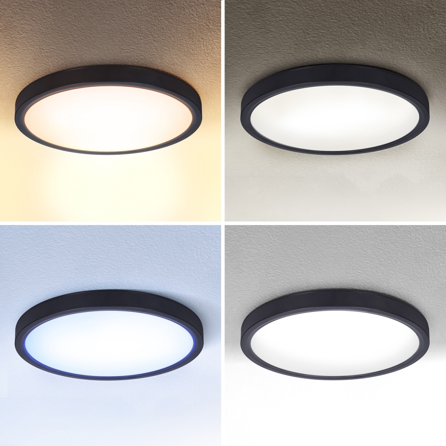 Brilagi - Светодиодный потолочный светильник с регулированием яркости ESTELA LED/36W/230V 3000-6500K диаметр 30 см черный + дистанционное управление