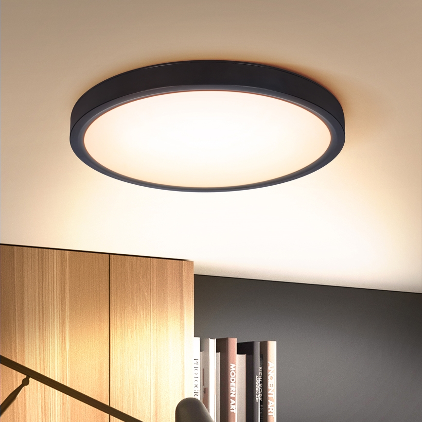 Brilagi - Светодиодный потолочный светильник с регулированием яркости ESTELA LED/36W/230V 3000-6500K диаметр 30 см черный + дистанционное управление