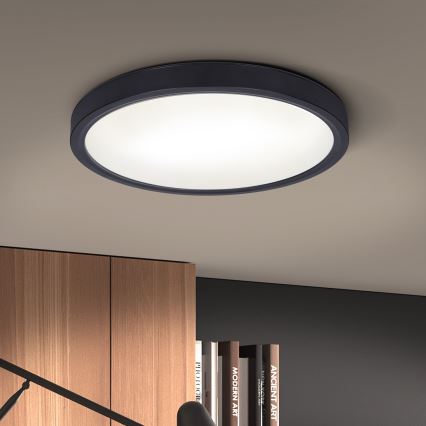 Brilagi - Светодиодный потолочный светильник с регулированием яркости ESTELA LED/36W/230V 3000-6500K диаметр 30 см черный + дистанционное управление