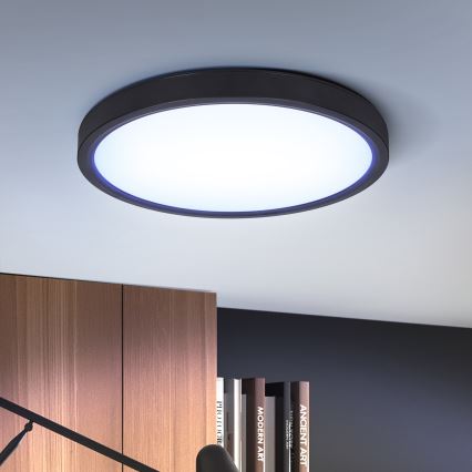 Brilagi - Светодиодный потолочный светильник с регулированием яркости ESTELA LED/36W/230V 3000-6500K диаметр 30 см черный + дистанционное управление