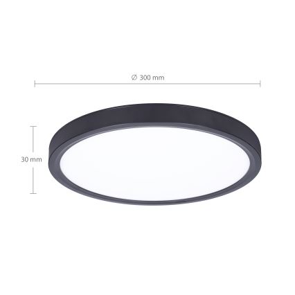 Brilagi - Светодиодный потолочный светильник с регулированием яркости ESTELA LED/36W/230V 3000-6500K диаметр 30 см черный + дистанционное управление