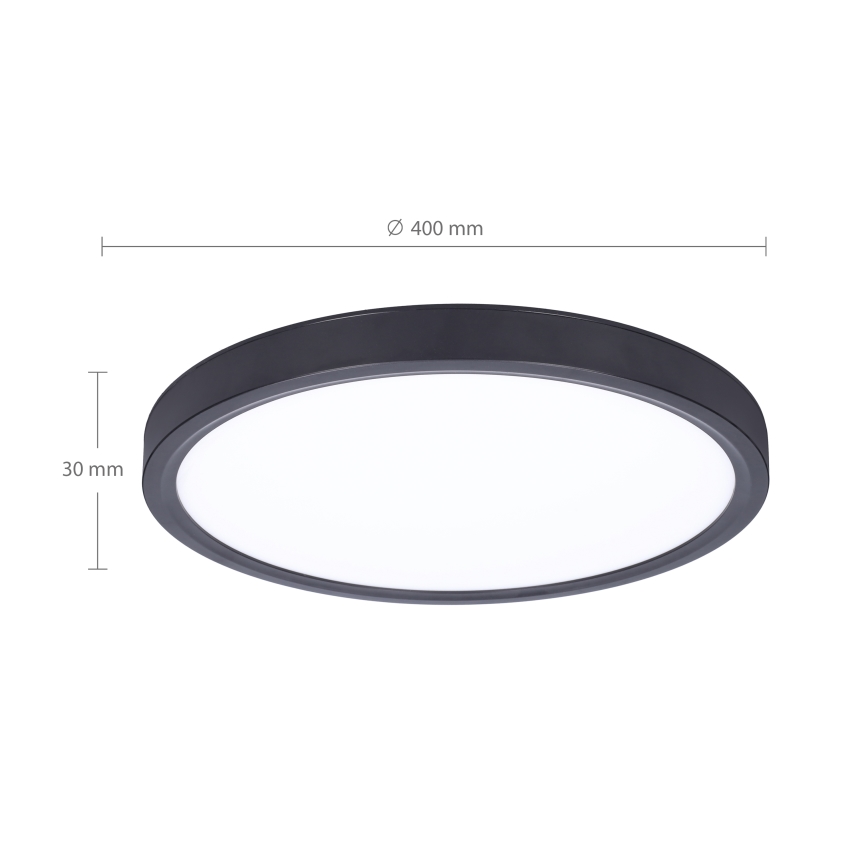 Brilagi - Светодиодный потолочный светильник с регулированием яркости ESTELA LED/48W/230V 3000-6500K диаметр 40 см черный + дистанционное управление