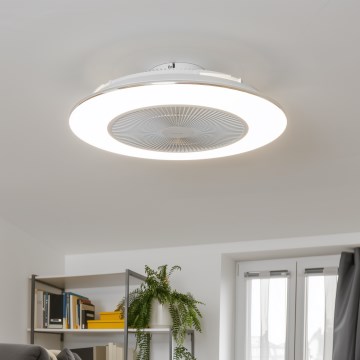 Brilagi - Светодиодный светильник с регулированием яркости и вентилятором AURA LED/38W/230V 3000-6000K белый + дистанционное управление
