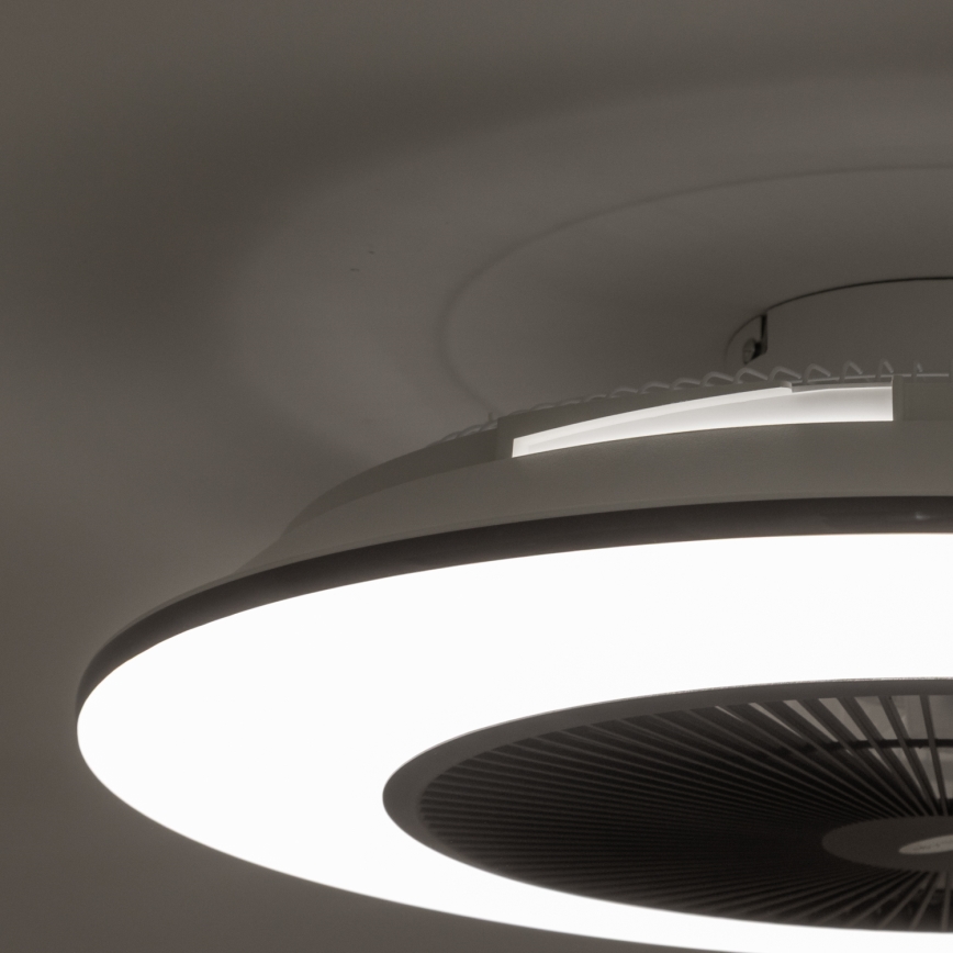 Brilagi - Светодиодный светильник с регулированием яркости и вентилятором AURA LED/38W/230V 3000-6000K черный + дистанционное управление