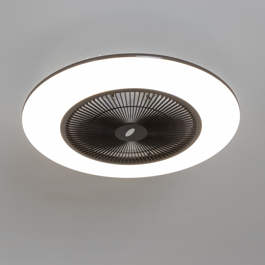 Brilagi - Светодиодный светильник с регулированием яркости и вентилятором AURA LED/38W/230V 3000-6000K черный + дистанционное управление