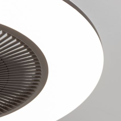 Brilagi - Светодиодный светильник с регулированием яркости и вентилятором AURA LED/38W/230V 3000-6000K черный + дистанционное управление