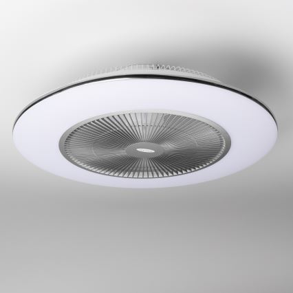 Brilagi - Светодиодный светильник с регулированием яркости и вентилятором AURA LED/38W/230V 3000-6000K серебристый + дистанционное управление