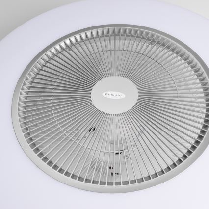 Brilagi - Светодиодный светильник с регулированием яркости и вентилятором AURA LED/38W/230V 3000-6000K серебристый + дистанционное управление