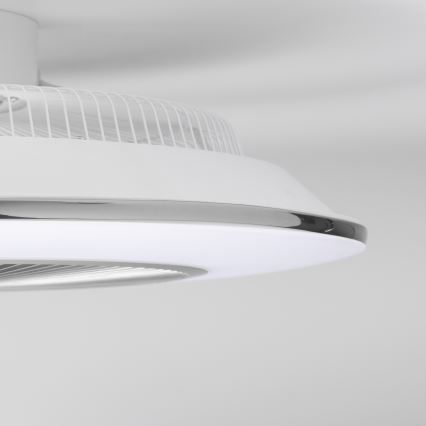 Brilagi - Светодиодный светильник с регулированием яркости и вентилятором AURA LED/38W/230V 3000-6000K серебристый + дистанционное управление