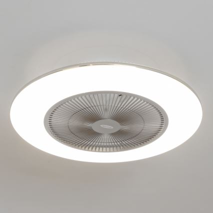 Brilagi - Светодиодный светильник с регулированием яркости и вентилятором AURA LED/38W/230V 3000-6000K серебристый + дистанционное управление