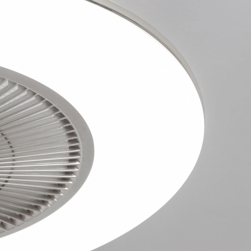 Brilagi - Светодиодный светильник с регулированием яркости и вентилятором AURA LED/38W/230V 3000-6000K серебристый + дистанционное управление