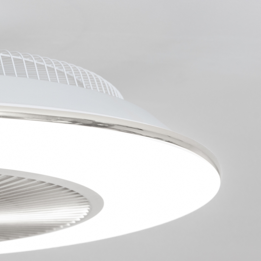 Brilagi - Светодиодный светильник с регулированием яркости и вентилятором AURA LED/38W/230V 3000-6000K серебристый + дистанционное управление