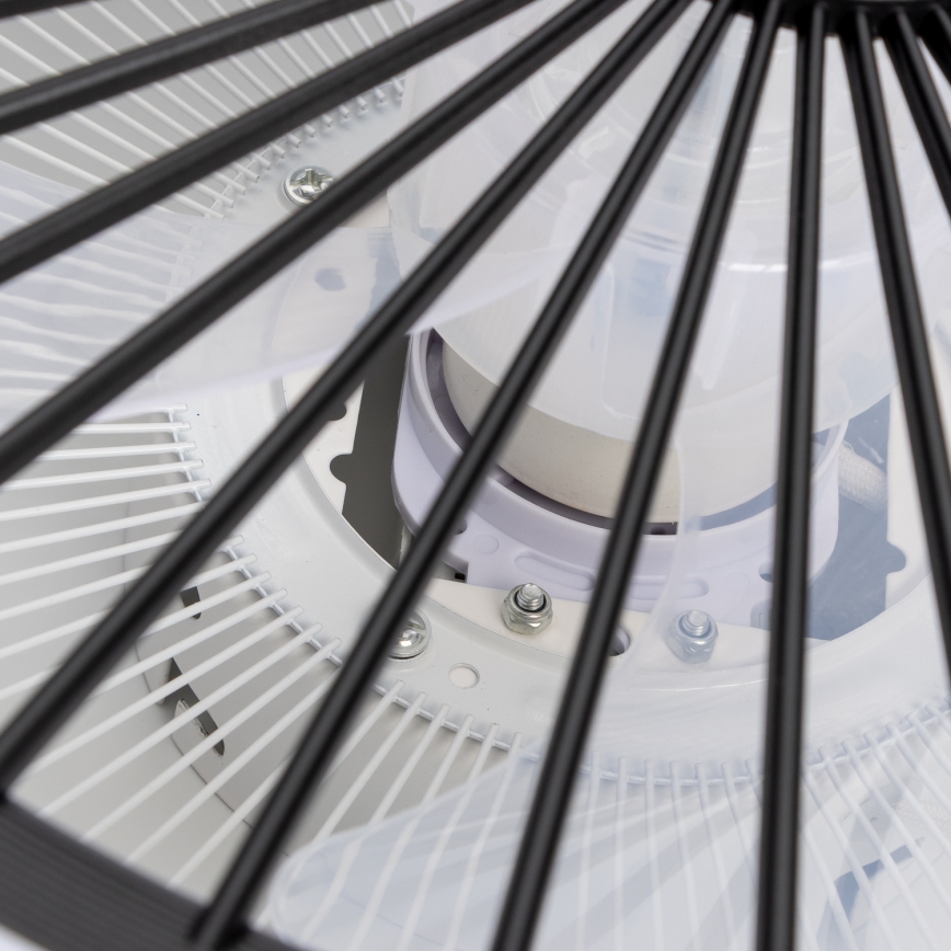 Brilagi - Светодиодный светильник с регулированием яркости и вентилятором RONDA LED/48W/230V 3000-6000K черный + дистанционное управление