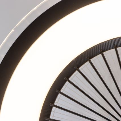 Brilagi - Светодиодный светильник с регулированием яркости и вентилятором RONDA LED/48W/230V 3000-6000K черный + дистанционное управление