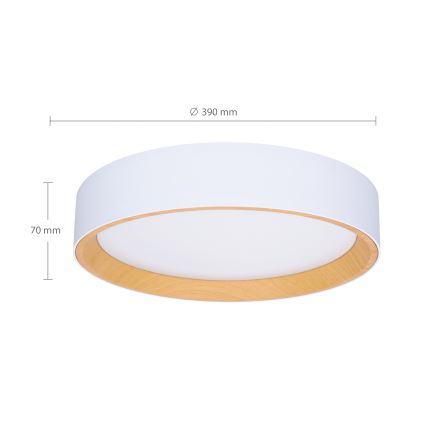 Brilagi - Светодиодный потолочный светильник с регулированием яркости LARIOS LED/48W/230V 3000-6500K диаметр 39 см белый + дистанционное управление