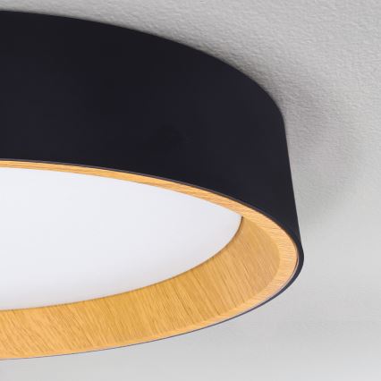 Brilagi - Светодиодный потолочный светильник с регулированием яркости LARIOS LED/48W/230V 3000-6500K диаметр 39 см черный + дистанционное управление