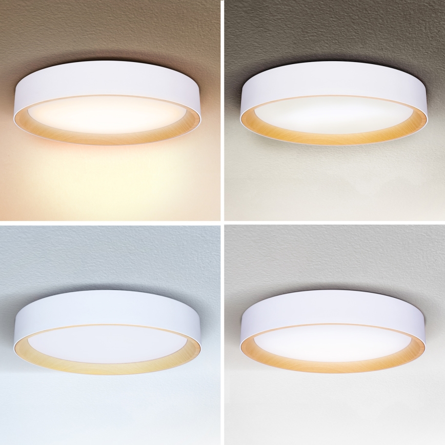 Brilagi - Светодиодный потолочный светильник с регулированием яркости LARIOS LED/60W/230V 3000-6500K диаметр 49 см белый + дистанционное управление