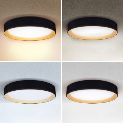 Brilagi - Светодиодный потолочный светильник с регулированием яркости LARIOS LED/60W/230V 3000-6500K диаметр 49 см черный + дистанционное управление