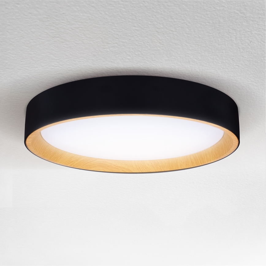 Brilagi - Светодиодный потолочный светильник с регулированием яркости LARIOS LED/60W/230V 3000-6500K диаметр 49 см черный + дистанционное управление