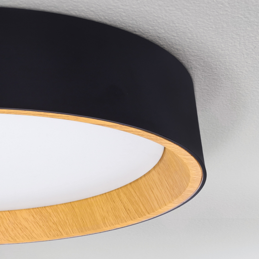 Brilagi - Светодиодный потолочный светильник с регулированием яркости LARIOS LED/60W/230V 3000-6500K диаметр 49 см черный + дистанционное управление