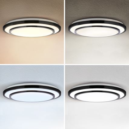 Brilagi - Светодиодный потолочный светильник с регулированием яркости LUCIANO LED/48W/230V 3000-6500K диаметр 39 см черный + дистанционное управление