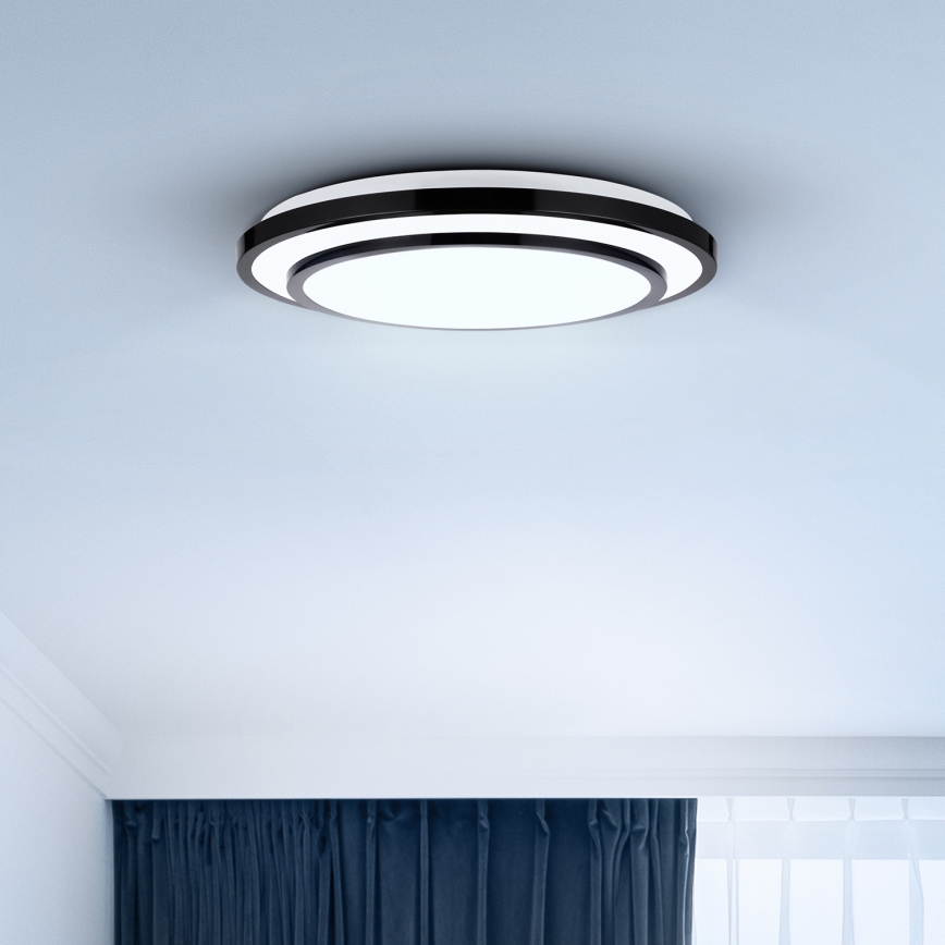 Brilagi - Светодиодный потолочный светильник с регулированием яркости LUCIANO LED/48W/230V 3000-6500K диаметр 39 см черный + дистанционное управление