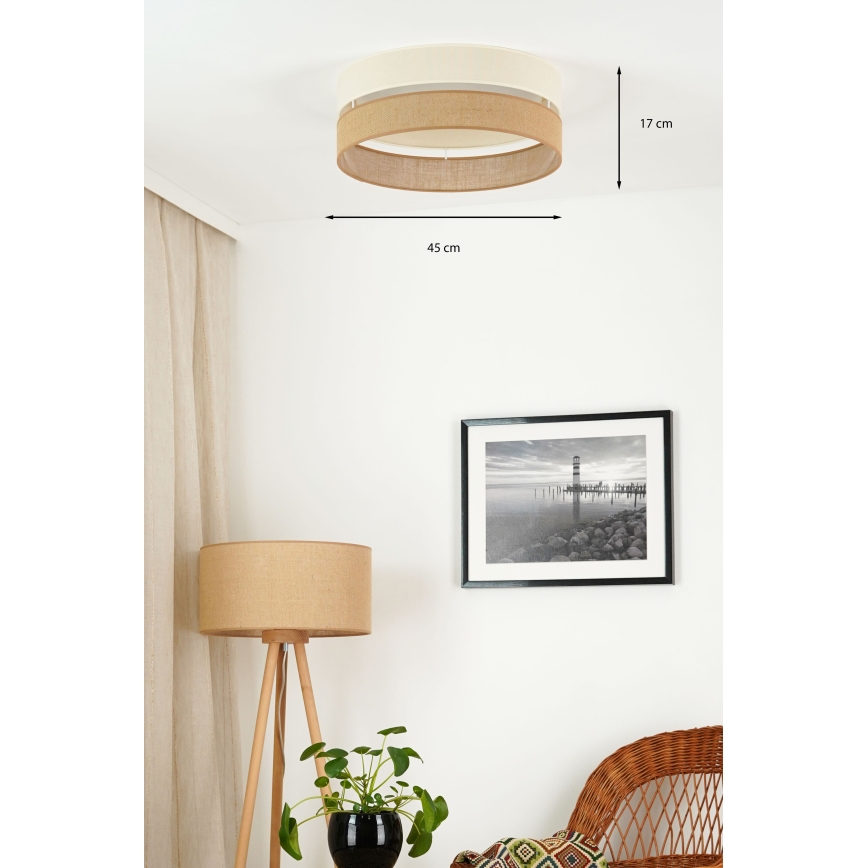 Brilagi - Светодиодный потолочный светильник с регулированием яркости ROYAL YUTE LED/24W/230V диаметр 45 см 3000/4000/6500K бежевый/кремовый  + дистанционное управление