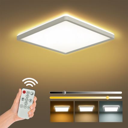 Brilagi - Светодиодный потолочный светильник с регулированием яркости ULTRA SLIM LED/18W/230V 2700-6500K 30x30 см белый + дистанционное управление