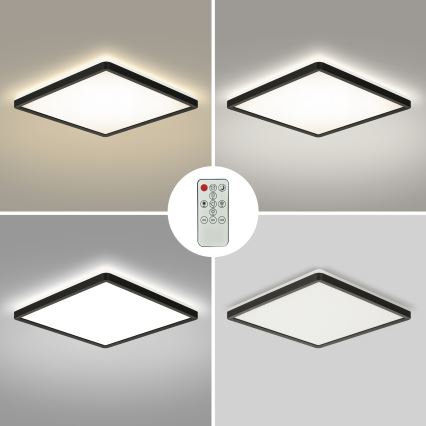 Brilagi - Светодиодный потолочный светильник с регулированием яркости ULTRA SLIM LED/18W/230V 2700-6500K 30x30 см черный + дистанционное управление