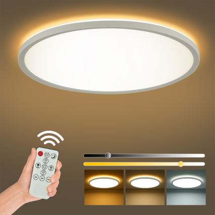 Brilagi - Светодиодный потолочный светильник с регулированием яркости ULTRA SLIM LED/24W/230V 2700-6500K диаметр 42 см белый + дистанционное управление